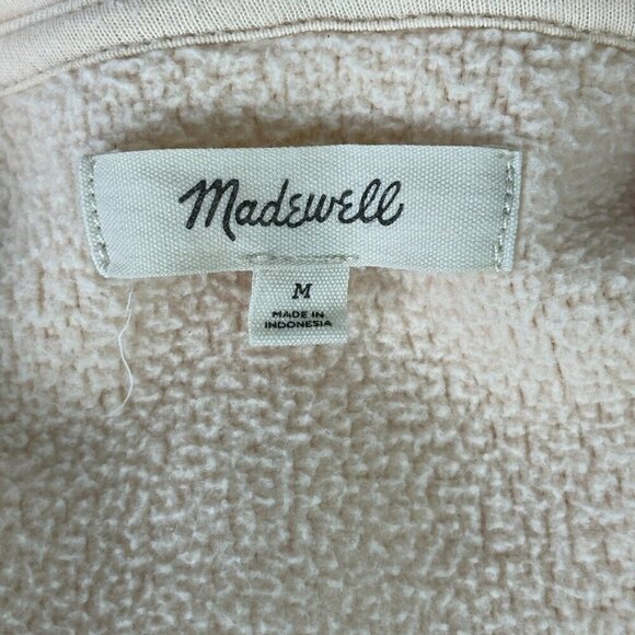Madewell Resourced Fleece Hooded Zip Jacket Bone - Picture 5 of 12
